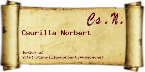 Csurilla Norbert névjegykártya