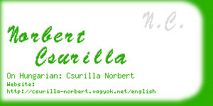 norbert csurilla business card